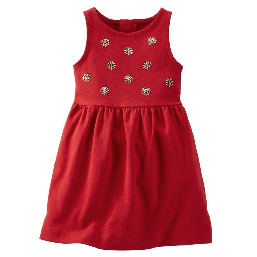 OshKosh Sparkle Ponte Dress, Red SZ 5T